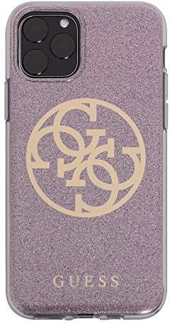 GUESS Cover per Apple iPhone 11 Pro Max Circle 4G, colore: Rosa