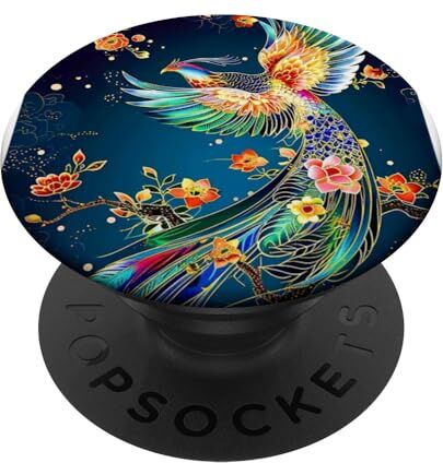 Phoenix Bird Giapponese Vintage Asiatico Vol PopSockets PopGrip Intercambiabile