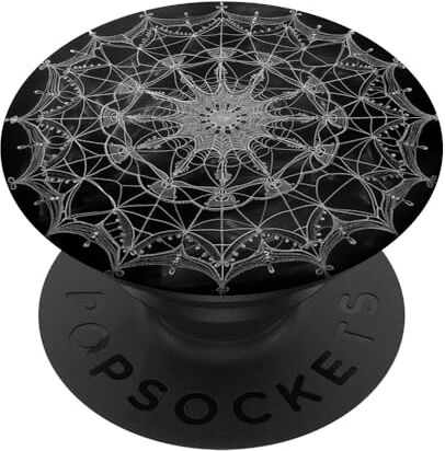 ART Lacey Bianco Palmato Mandala PopSockets PopGrip Intercambiabile