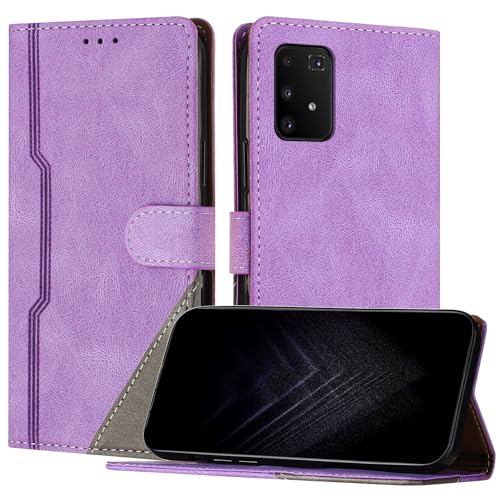 JayModCase Custodia per Samsung Galaxy A91 / S10 Lite /M80S,Flip Custodia Portafoglio Caso Libro con Magnetica   porta carte di credito   Supporto Stand Viola