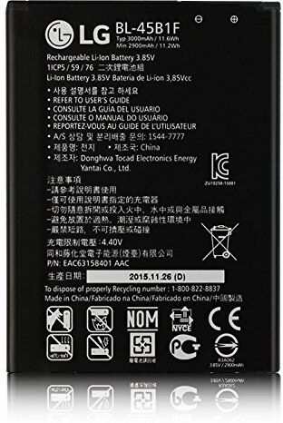 Batteria Originale LG BL-45B1F per V10, F600K, F600L, F600S 3000 mAh LI-Ion Bulk