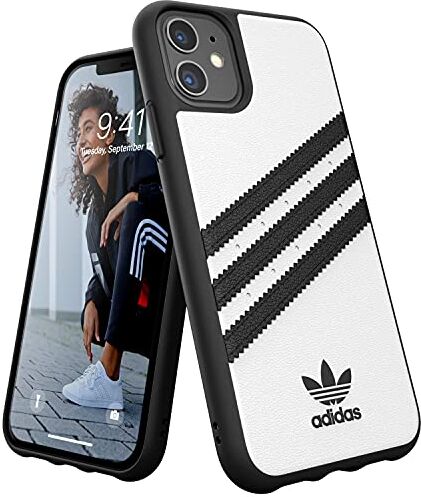 adidas Originals Moulded Case Samba Custodia per iPhone 11, colore: Bianco/Nero