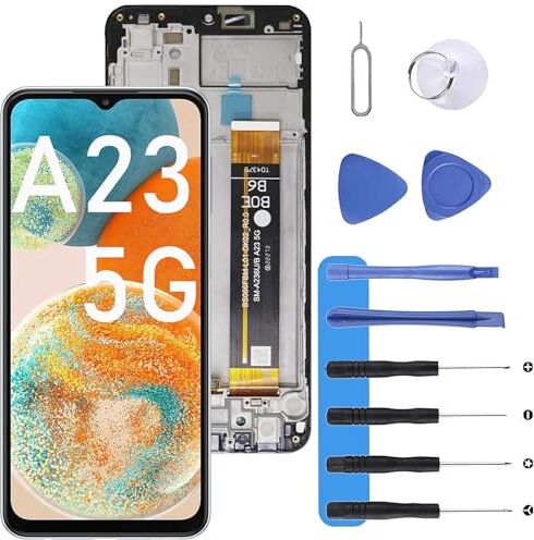 Sostituzione dello schermo per Samsung Galaxy A23 5G con telaio SM-A236B SM-A236U Display LCD Digitizer Touch Screen Assembly Con Parte di Riparazione Strumenti Kit di riparazione dello schermo Per