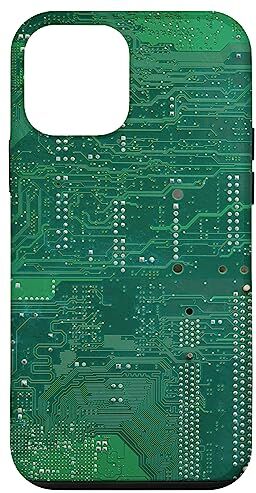 Computer Motherboard Microchip Circuit Backgrounds Custodia per iPhone 12 mini Scheda madre microchip circuito verde IT sfondo computer