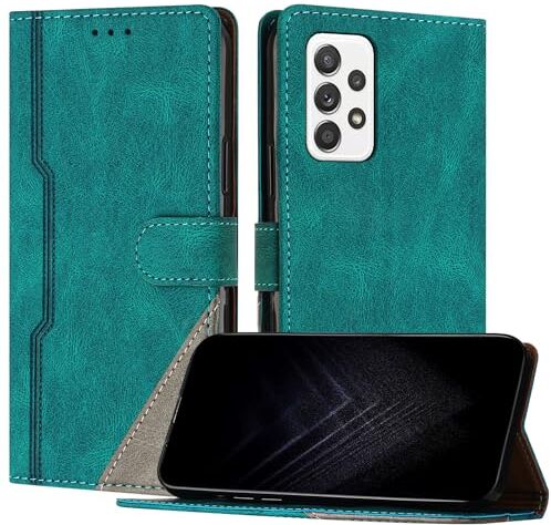 JayModCase Custodia per Samsung Galaxy A33 5G,Flip Custodia Portafoglio Caso Libro con Magnetica   porta carte di credito   Supporto Stand Verde