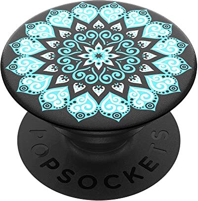 PopSockets PopGrip Supporto e Impugnatura per Telefoni Cellulari e Tablet con Un Top Intercambiabile Peace Metala Sky