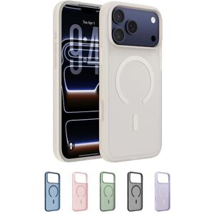 Belkin SheerForce Grip Cover per iPhone 17 Pro Max Compatibile con MagSafe, Design Sottile con Linee Laterali Antiscivolo, Custodia Bumper per iPhone, Magnetica, Trasparente e Anti-urto, Sabbia Belkin SheerForce Grip Cover per iPhone 17 Pro Max Compatibile con MagSafe, Design Sottile con Linee Laterali Antiscivolo, Custodia Bumper per iPhone, Magnetica, Trasparente e Anti-urto, Sabbia