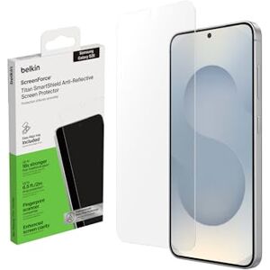 Belkin ScreenForce Titan SmartShield Pellicola Protettiva Antiriflesso per Samsung Galaxy S26, Pellicola in Vetro Resistente a Graffi e Urti, Anti-impronte, Ultra Sottile con Supporto Easy Align Belkin ScreenForce Titan SmartShield Pellicola Protettiva Antiriflesso per Samsung Galaxy S26, Pellicola in Vetro Resistente a Graffi e Urti, Anti-impronte, Ultra Sottile con Supporto Easy Align
