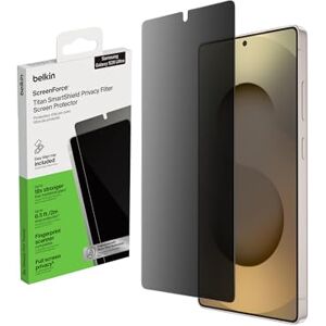 Belkin ScreenForce Titan SmartShield Pellicola Privacy per Samsung Galaxy S26 Ultra, Pellicola in Vetro Resistente a Graffi e Urti, Anti-impronte, Ultra Sottile con Supporto di Applicazione Easy Align Belkin ScreenForce Titan SmartShield Pellicola Privacy per Samsung Galaxy S26 Ultra, Pellicola in Vetro Resistente a Graffi e Urti, Anti-impronte, Ultra Sottile con Supporto di Applicazione Easy Align