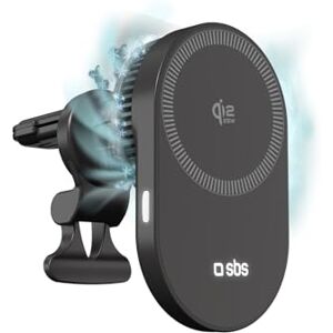 SBS Qi2 25W Caricatore Wireless MagSafe, Porta Cellulare Auto Magnetico, Attacco Bocchetta dell'Aria, Ricarica Rapida, Alimentazione USB-C, Caricabatterie per iPhone, Android, Nero SBS Qi2 25W Caricatore Wireless MagSafe, Porta Cellulare Auto Magnetico, Attacco Bocchetta dell'Aria, Ricarica Rapida, Alimentazione USB-C, Caricabatterie per iPhone, Android, Nero