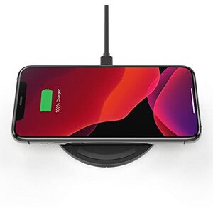 Belkin Pad di ricarica wireless BoostCharge 10W, certificato Qi per iPhone, Samsung, Google e altri, alimentatore da parete non incluso, nero