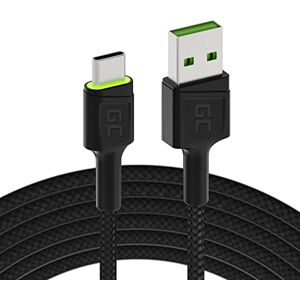 Green Cell Cavo USB-A USB-C Tipo C 2m con illuminazione a LED Cavo di ricarica nero Compatibile con Samsung Galaxy S23 S22 S21 S20 Ultra S10 S9 S8+ Note 20 10 9 8 Telefoni Android Green Cell Cavo USB-A USB-C Tipo C 2m con illuminazione a LED Cavo di ricarica nero Compatibile con Samsung Galaxy S23 S22 S21 S20 Ultra S10 S9 S8+ Note 20 10 9 8 Telefoni Android