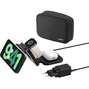 Belkin BoostCharge Pro Caricabatteria Wireless pieghevole da viaggio 3 in 1 con Qi2, 15W, tappetino di ricarica wireless MagSafe per iPhone 17, Air, Pixelsnap, Apple Watch e AirPods Belkin BoostCharge Pro Caricabatteria Wireless pieghevole da viaggio 3 in 1 con Qi2, 15W, tappetino di ricarica wireless MagSafe per iPhone 17, Air, Pixelsnap, Apple Watch e AirPods