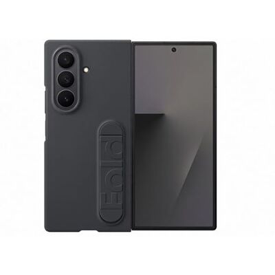 Samsung Silicone Case Cover con cavalletto per Galaxy Z Fold7, 2 pellicole schermo anteriore incluse, Black Samsung Silicone Case Cover con cavalletto per Galaxy Z Fold7, 2 pellicole schermo anteriore incluse, Black