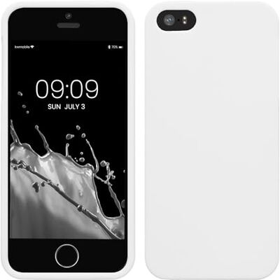 kwmobile Custodia Compatibile con Apple iPhone SE (1ª gen. 2016) / iPhone 5 / 5S Cover Back Case per Smartphone in Silicone TPU Protezione Gommata bianco matt kwmobile Custodia Compatibile con Apple iPhone SE (1ª gen. 2016) / iPhone 5 / 5S Cover Back Case per Smartphone in Silicone TPU Protezione Gommata bianco matt