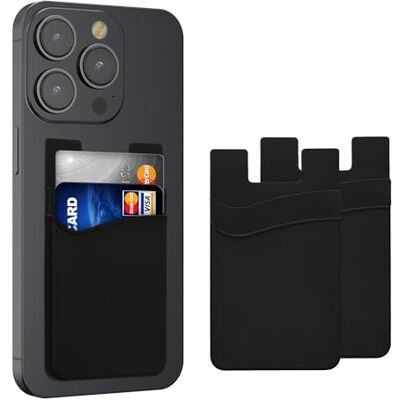 kwmobile Set 3 Porta Carte di Credito per Cellulare Tasca Adesiva Silicone Tessere Badge Fino a 4 Carte Taschino Autoadesivo Cover 5,7 x 9,8 cm nero/nero/nero kwmobile Set 3 Porta Carte di Credito per Cellulare Tasca Adesiva Silicone Tessere Badge Fino a 4 Carte Taschino Autoadesivo Cover 5,7 x 9,8 cm nero/nero/nero