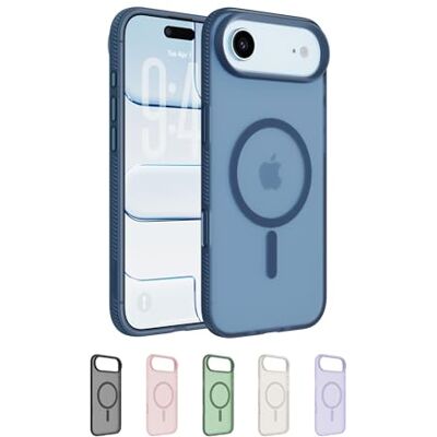 Belkin SheerForce Grip Cover per iPhone Air Compatibile con MagSafe, Design Sottile con Linee Laterali Antiscivolo, Custodia Bumper per iPhone, Magnetica, Trasparente e Anti-urto, Blu Belkin SheerForce Grip Cover per iPhone Air Compatibile con MagSafe, Design Sottile con Linee Laterali Antiscivolo, Custodia Bumper per iPhone, Magnetica, Trasparente e Anti-urto, Blu