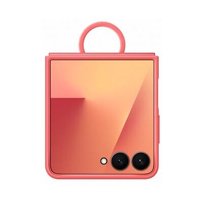 Samsung Silicone Case with Ring Custodia pieghevole in silicone con anello per Galaxy Z Flip7, Red Samsung Silicone Case with Ring Custodia pieghevole in silicone con anello per Galaxy Z Flip7, Red