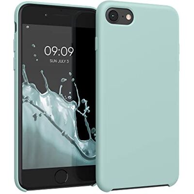kwmobile Cover per Apple iPhone SE (2022/2020) / iPhone 8/7 Custodia Back Case per Smartphone in Silicone TPU Protezione Gommata menta kwmobile Cover per Apple iPhone SE (2022/2020) / iPhone 8/7 Custodia Back Case per Smartphone in Silicone TPU Protezione Gommata menta