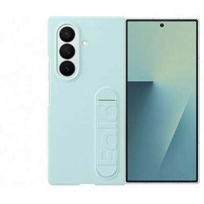 Samsung Silicone Case Cover con cavalletto per Galaxy Z Fold7, 2 pellicole schermo anteriore incluse, Mint Samsung Silicone Case Cover con cavalletto per Galaxy Z Fold7, 2 pellicole schermo anteriore incluse, Mint