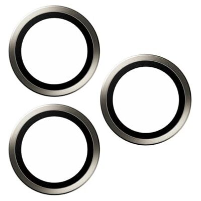 PanzerGlass ™ Hoops protezione dell'obiettivo della fotocamera per Apple iPhone 15 Pro Pro Max protezione con stile, vetro antiurto, titanio naturale PanzerGlass ™ Hoops protezione dell'obiettivo della fotocamera per Apple iPhone 15 Pro Pro Max protezione con stile, vetro antiurto, titanio naturale