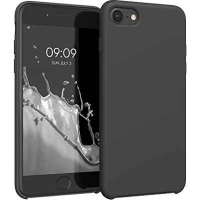 kwmobile Cover per Apple iPhone SE (2022/2020) / iPhone 8/7 Custodia Back Case per Smartphone in Silicone TPU Protezione Gommata nero matt kwmobile Cover per Apple iPhone SE (2022/2020) / iPhone 8/7 Custodia Back Case per Smartphone in Silicone TPU Protezione Gommata nero matt