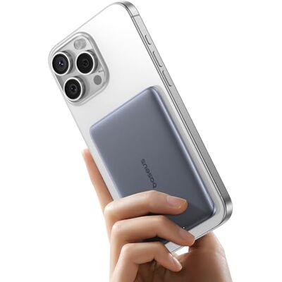 Baseus Picogo AM41 Power Bank, 0,3 pollici Ultra Slim 5000mAh Magsafe Powerbank, PD 20W Ricarica Rapida, Portatile, Mini Batteria Magnetica Wireless con Cavo USB C per iPhone 17 Air/16/15/14/13 Baseus Picogo AM41 Power Bank, 0,3 pollici Ultra Slim 5000mAh Magsafe Powerbank, PD 20W Ricarica Rapida, Portatile, Mini Batteria Magnetica Wireless con Cavo USB C per iPhone 17 Air/16/15/14/13
