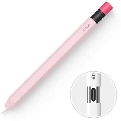 elago Cover Classico Compatibile con Apple Pencil (USB-C), Presa Perfetta, Pelle Protettiva, Custodia in Silicone, Supporta l'Attacco Magnetico (Rosa) elago Cover Classico Compatibile con Apple Pencil (USB-C), Presa Perfetta, Pelle Protettiva, Custodia in Silicone, Supporta l'Attacco Magnetico (Rosa)