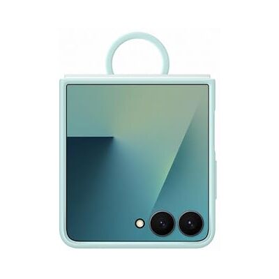 Samsung Silicone Case with Ring Custodia pieghevole in silicone con anello per Galaxy Z Flip7, Mint Samsung Silicone Case with Ring Custodia pieghevole in silicone con anello per Galaxy Z Flip7, Mint