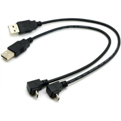 cablecc 2PCS USB 2.0 maschio a micro USB Up & Down ad angolo di 90 gradi cavo 30 cm per telefono cellulare tablet cablecc 2PCS USB 2.0 maschio a micro USB Up & Down ad angolo di 90 gradi cavo 30 cm per telefono cellulare tablet