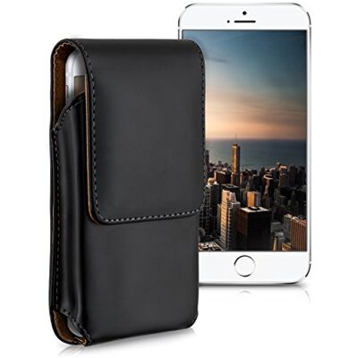 kwmobile Custodia Marsupio con Clip per Cintura Astuccio Smartphone 13,5 x 6,9 cm Borsa Pelle Sintetica Con Gancio Cinta Similpelle nero kwmobile Custodia Marsupio con Clip per Cintura Astuccio Smartphone 13,5 x 6,9 cm Borsa Pelle Sintetica Con Gancio Cinta Similpelle nero