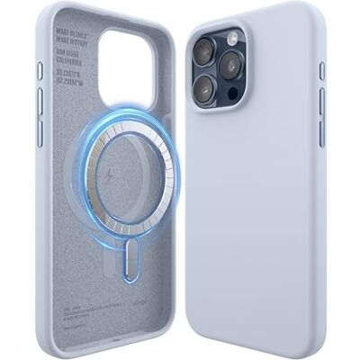 elago Cover Magnetica in Silicone per iPhone 15 Pro Max Compatibile con MagSafe, Magneti Integrati, Silicone Premium, Protezione con Struttura a 5 Strati (Azzurro) elago Cover Magnetica in Silicone per iPhone 15 Pro Max Compatibile con MagSafe, Magneti Integrati, Silicone Premium, Protezione con Struttura a 5 Strati (Azzurro)