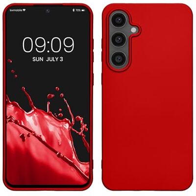 kwmobile Custodia Compatibile con Samsung Galaxy S24 FE Cover Back Case Morbida Protezione in Silicone TPU Effetto Metallizzato rosso scuro metallizzato kwmobile Custodia Compatibile con Samsung Galaxy S24 FE Cover Back Case Morbida Protezione in Silicone TPU Effetto Metallizzato rosso scuro metallizzato