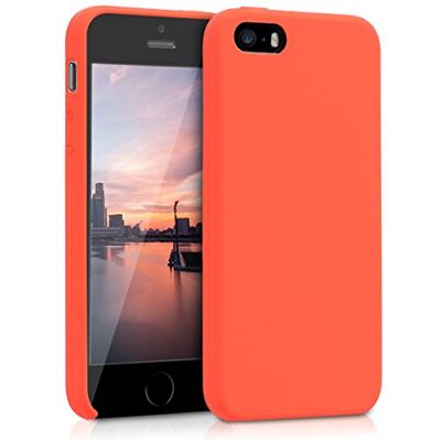 kwmobile Cover per Apple iPhone SE (1ª gen. 2016) / iPhone 5 / 5S Custodia Back Case per Smartphone in Silicone TPU Protezione Gommata arancione fluorescente kwmobile Cover per Apple iPhone SE (1ª gen. 2016) / iPhone 5 / 5S Custodia Back Case per Smartphone in Silicone TPU Protezione Gommata arancione fluorescente