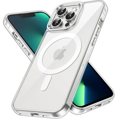 JETech Cover Magnetica per iPhone 13 Pro Max, Trasparente JETech Cover Magnetica per iPhone 13 Pro Max, Trasparente