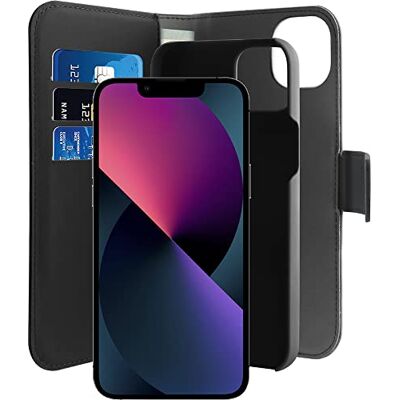 Puro Custodia a libro, 2 in1; cover rimovibile; in ecopelle compatibile con iPhone 14 Plus; chiusura magnetica; 3 tasche per carte nero Puro Custodia a libro, 2 in1; cover rimovibile; in ecopelle compatibile con iPhone 14 Plus; chiusura magnetica; 3 tasche per carte nero