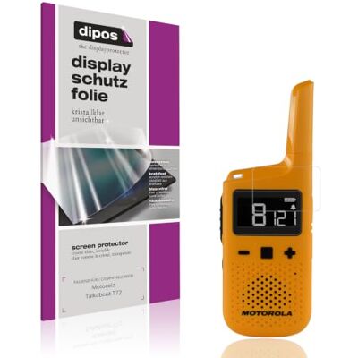 dipos 4x Pellicola Protettiva trasparente per Motorola Talkabout T72 Si adatta perfettamente, ultra sottile, antigraffio, senza bolle, compatibile con cover, anti impronte, autoadesiva dipos 4x Pellicola Protettiva trasparente per Motorola Talkabout T72 Si adatta perfettamente, ultra sottile, antigraffio, senza bolle, compatibile con cover, anti impronte, autoadesiva