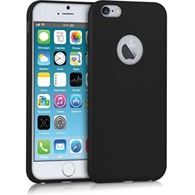 kwmobile Custodia Compatibile con Apple iPhone 6 / 6S Cover Back Case per Smartphone in Silicone TPU Protezione Gommata nero matt kwmobile Custodia Compatibile con Apple iPhone 6 / 6S Cover Back Case per Smartphone in Silicone TPU Protezione Gommata nero matt