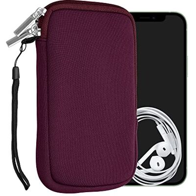 kwmobile Custodia in Neoprene con Zip per Smartphone L 6,5" Astuccio Portacellulare a Sacchetto con Cerniera Borsa in mora kwmobile Custodia in Neoprene con Zip per Smartphone L 6,5" Astuccio Portacellulare a Sacchetto con Cerniera Borsa in mora