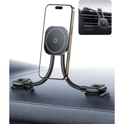 Baseus C03s Supporto per Cellulare Auto Magnete, Magnetico Magsafe Supporto per Telefono Auto con 2 bracci flessibili, Porta Universale per Telefono 20N Compatibile con iPhone Samsung Baseus C03s Supporto per Cellulare Auto Magnete, Magnetico Magsafe Supporto per Telefono Auto con 2 bracci flessibili, Porta Universale per Telefono 20N Compatibile con iPhone Samsung