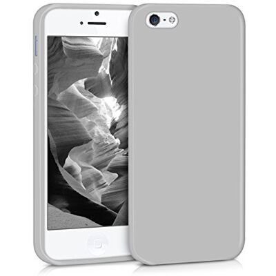 kwmobile Custodia Compatibile con Apple iPhone SE (1ª gen. 2016) / iPhone 5 / 5S Cover Back Case per Smartphone in Silicone TPU Protezione Gommata grigio chiaro opaco kwmobile Custodia Compatibile con Apple iPhone SE (1ª gen. 2016) / iPhone 5 / 5S Cover Back Case per Smartphone in Silicone TPU Protezione Gommata grigio chiaro opaco