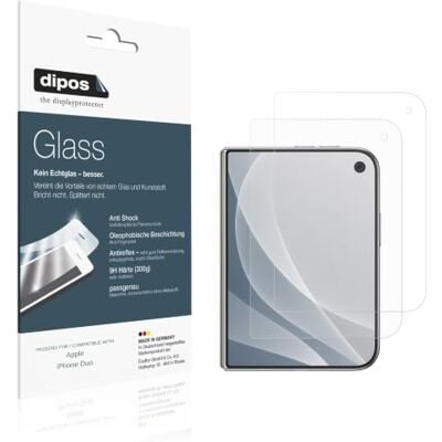dipos 2x Pellicola Protettiva 9H opaca per Apple iPhone Duo Lato esterno Antiriflesso, non si rompe e non si scheggia, non è vero vetro, Anti-Shock, antigraffio, senza bolle, autoadesiva dipos 2x Pellicola Protettiva 9H opaca per Apple iPhone Duo Lato esterno Antiriflesso, non si rompe e non si scheggia, non è vero vetro, Anti-Shock, antigraffio, senza bolle, autoadesiva