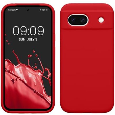 kwmobile Cover per Google Pixel 8a Custodia Back Case per Smartphone in Silicone TPU Protezione Gommata red cherry kwmobile Cover per Google Pixel 8a Custodia Back Case per Smartphone in Silicone TPU Protezione Gommata red cherry