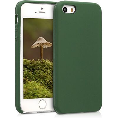 kwmobile Cover per Apple iPhone SE (1.Gen 2016) / iPhone 5 / iPhone 5S Custodia Back Case per Smartphone in Silicone TPU Protezione Gommata verde scuro kwmobile Cover per Apple iPhone SE (1.Gen 2016) / iPhone 5 / iPhone 5S Custodia Back Case per Smartphone in Silicone TPU Protezione Gommata verde scuro