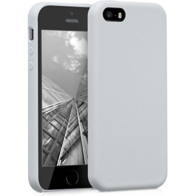 kwmobile Cover per Apple iPhone SE (1.Gen 2016) / iPhone 5 / iPhone 5S Custodia Back Case per Smartphone in Silicone TPU Protezione Gommata grigio chiaro opaco kwmobile Cover per Apple iPhone SE (1.Gen 2016) / iPhone 5 / iPhone 5S Custodia Back Case per Smartphone in Silicone TPU Protezione Gommata grigio chiaro opaco