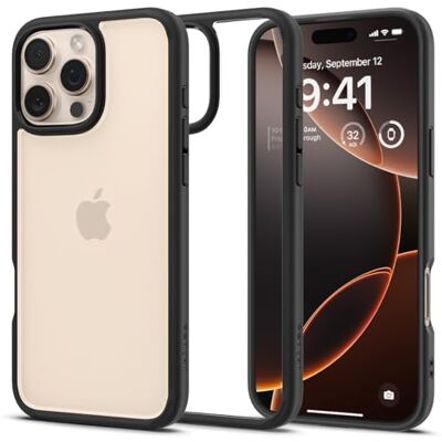 Spigen Cover Ultra Hybrid per iPhone 16 Pro Nero Opaco Spigen Cover Ultra Hybrid per iPhone 16 Pro Nero Opaco