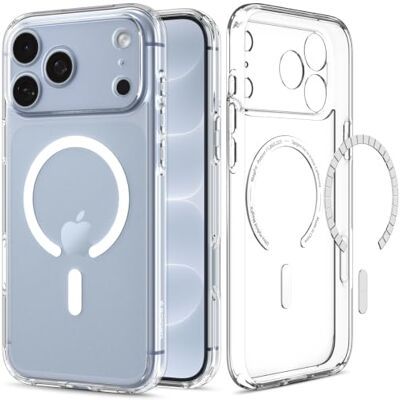 Spigen Cover Ultra Hybrid MagFit per iPhone 18 Pro/iPhone 17 Pro Compatibile con MagSafe, Clear White, Anti-Ingiallimento Spigen Cover Ultra Hybrid MagFit per iPhone 18 Pro/iPhone 17 Pro Compatibile con MagSafe, Clear White, Anti-Ingiallimento