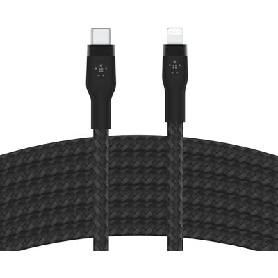 Belkin BoostCharge Pro Flex Cavo intrecciato da USB-C a Lightning (2 m), certificato MFi, ricarica rapida Power Delivery da 20 W, per iPhone 14/14 Plus, 13, 12, Pro, Max, mini, SE, iPad e altri Nero Belkin BoostCharge Pro Flex Cavo intrecciato da USB-C a Lightning (2 m), certificato MFi, ricarica rapida Power Delivery da 20 W, per iPhone 14/14 Plus, 13, 12, Pro, Max, mini, SE, iPad e altri Nero