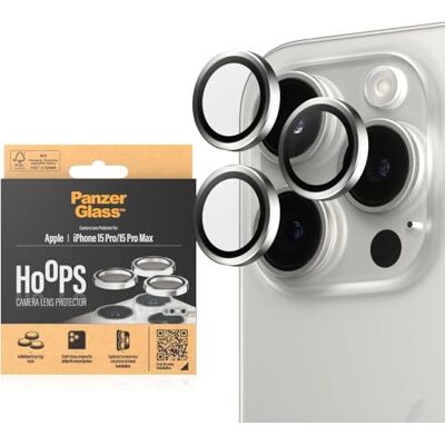 PanzerGlass ™ Hoops protezione dell'obiettivo della fotocamera per Apple iPhone 15 Pro Pro Max protezione con stile, vetro antiurto, bianco PanzerGlass ™ Hoops protezione dell'obiettivo della fotocamera per Apple iPhone 15 Pro Pro Max protezione con stile, vetro antiurto, bianco