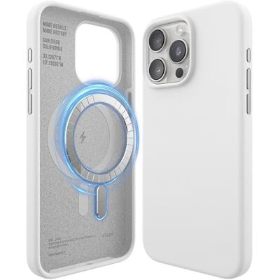 elago Cover Magnetica in Silicone per iPhone 15 Pro Max Compatibile con MagSafe, Magneti Integrati, Silicone Premium, Protezione con Struttura a 5 Strati (Bianco) elago Cover Magnetica in Silicone per iPhone 15 Pro Max Compatibile con MagSafe, Magneti Integrati, Silicone Premium, Protezione con Struttura a 5 Strati (Bianco)